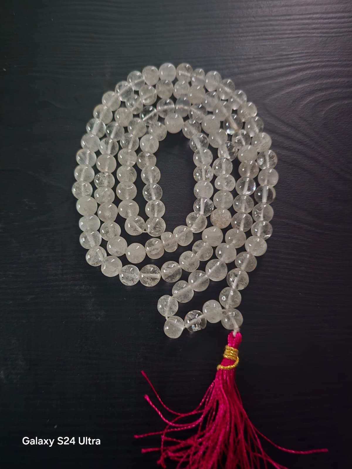 Non Transparent Sfotick Crystal Mala
